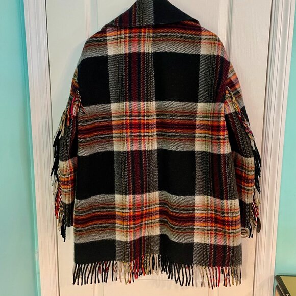 Raf Simons for Calvin Klein 205W39NYC x Pendleton Wool Fringe Coat - Size 2 - Picture 4 of 11